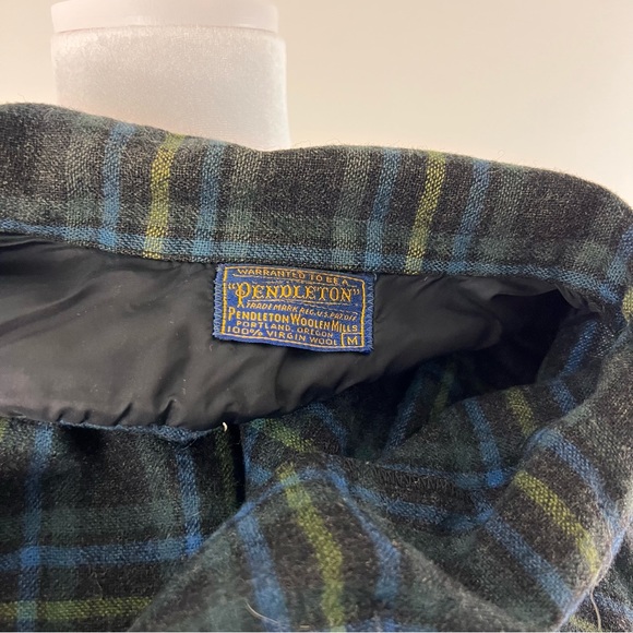 Vintage 1970s plaid Pendleton oversized wool button up - Picture 4 of 4